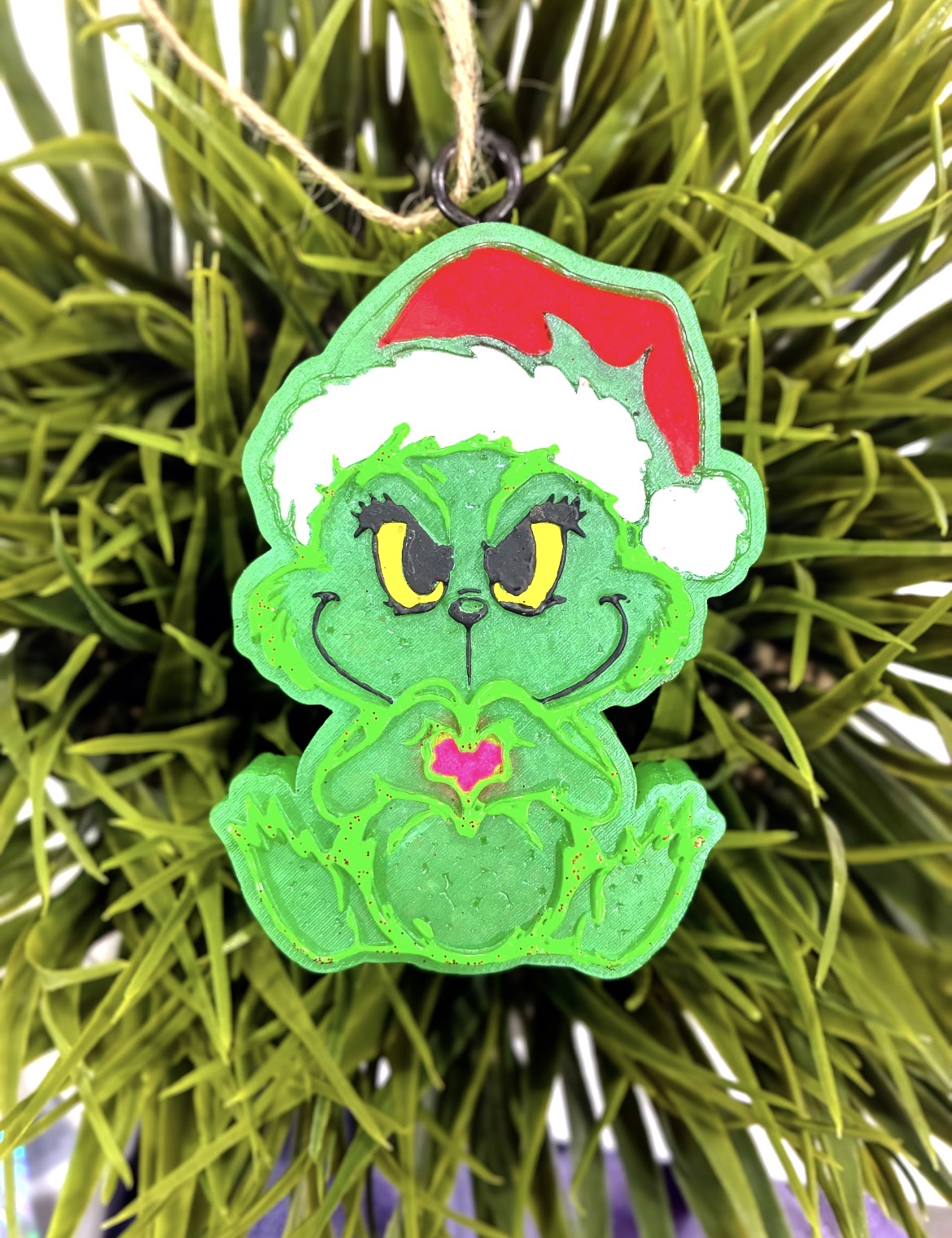 Baby Grinch W Santa Hat