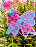 Paw Checkerprint Bow