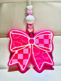 Heart Checkerprint Bow