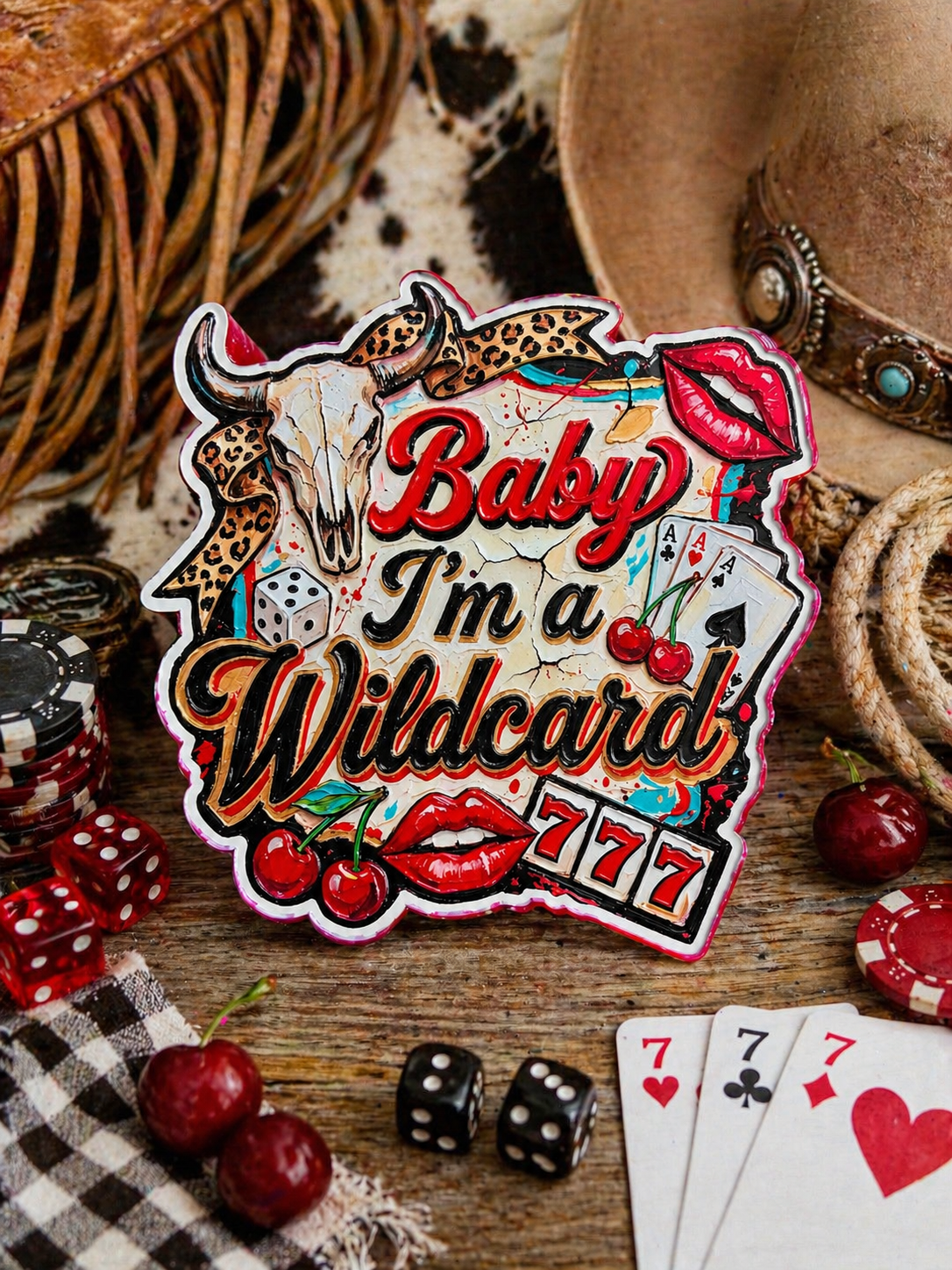 “Baby I’m a wildcard” cardstock freshie